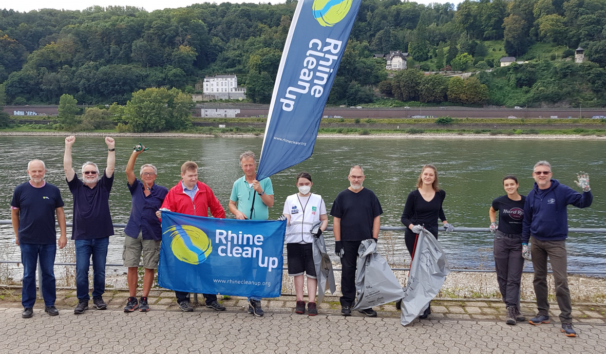 Auch Unkel beteiligt sich 2023 wieder am RhineCleanUp und säubert das Rheinufer. Das Archivbild wurde bei der Aktion 2021 aufgenommen.
